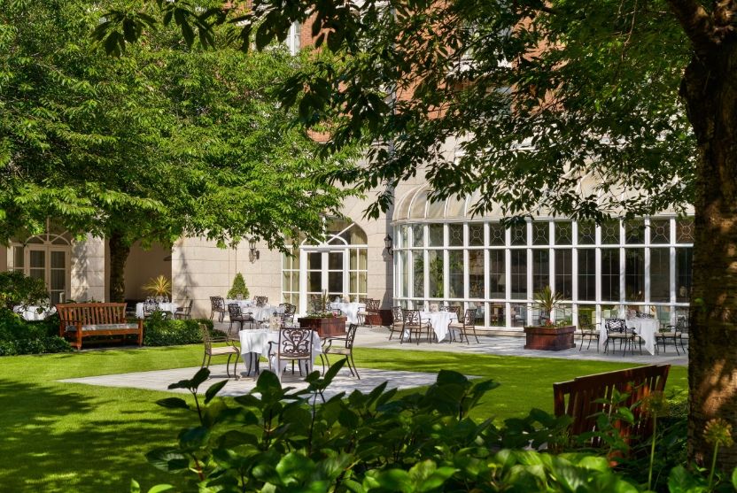 Intercontinental Dublin Garden Terrace Outdoor Dining Summer