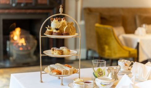 Festive afternoon tea table set up at Intercontinental Dublin 